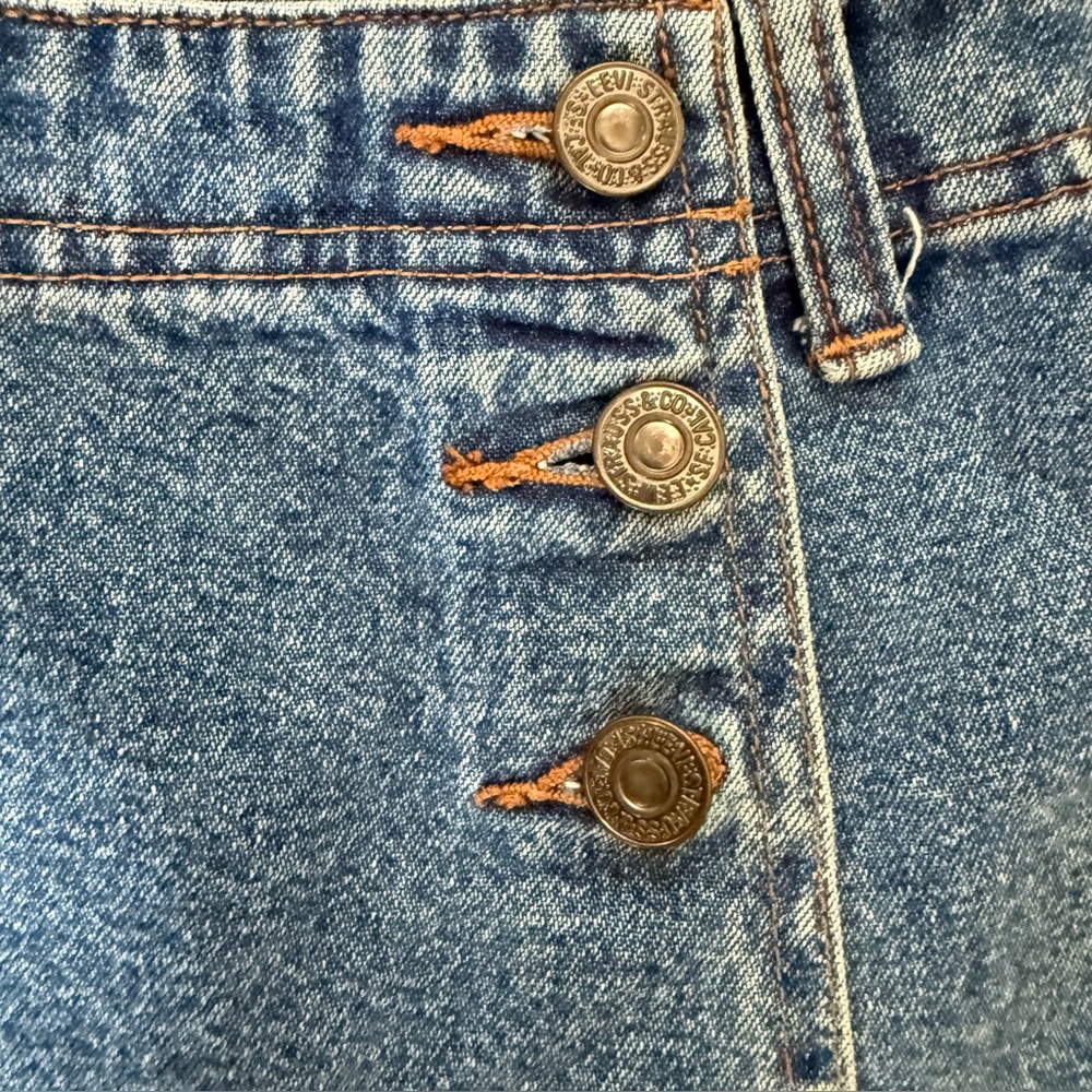 Vintage Levi’s Size 10 Denim Skort 90s - Picture 3 of 6